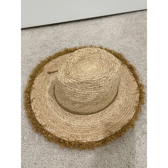 NWOT Hat Attack Fringe Brim Raffia Straw Sun Hat main image 8